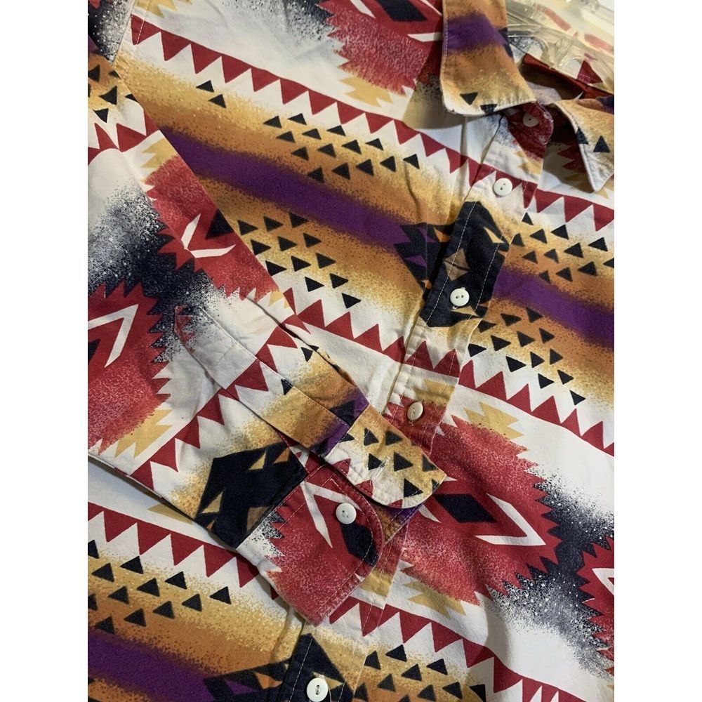 Women's L American Eagle Outfitters Aztec  Southwestern Button Down Cotton‎
